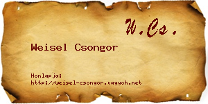 Weisel Csongor névjegykártya